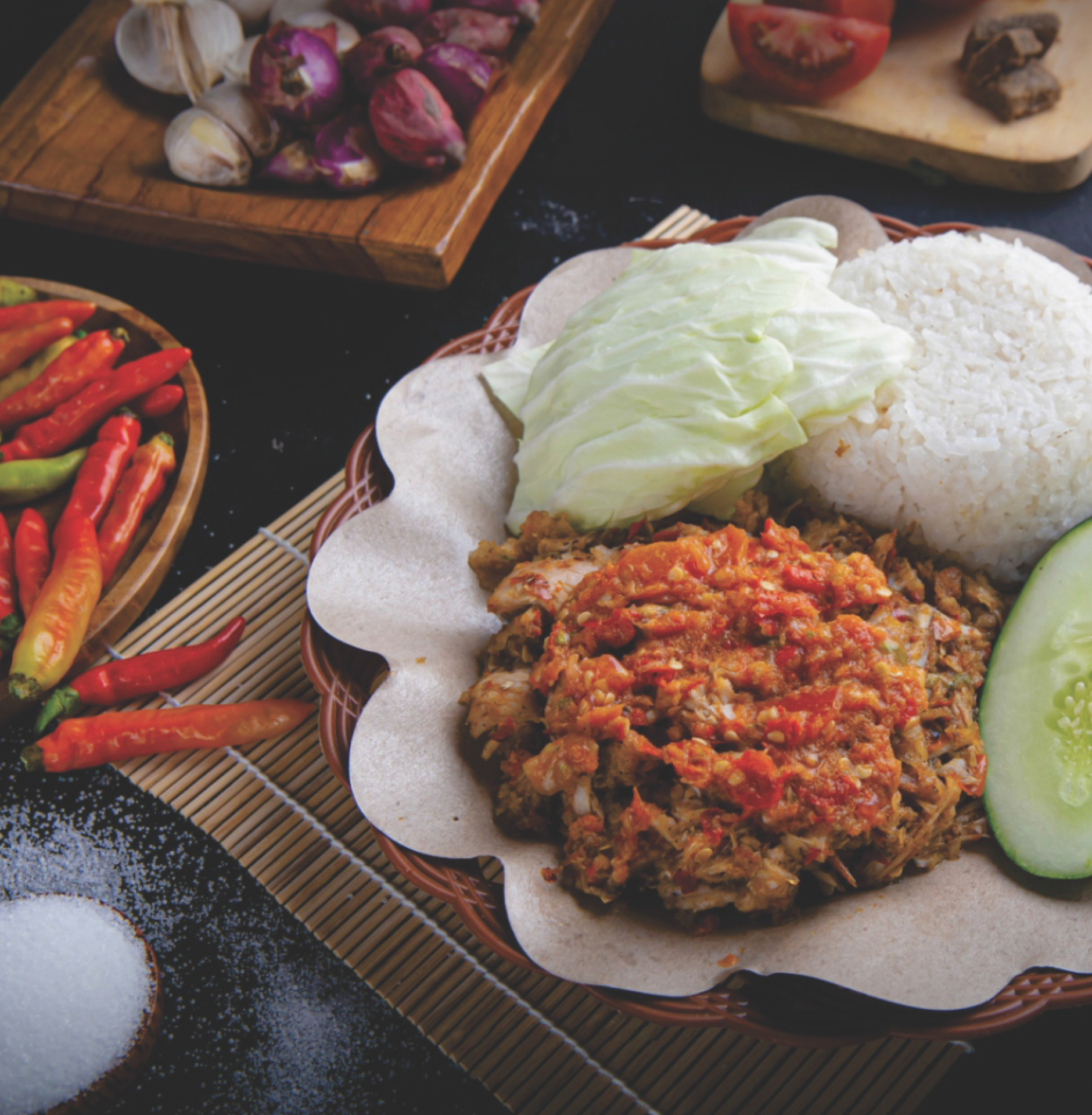 Paket Ayam geprek sambal korek